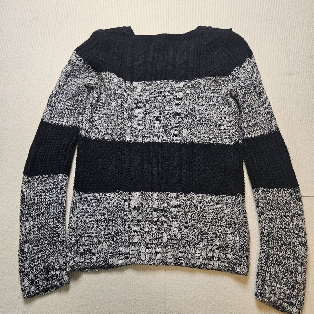 Gap striped wool blend cable knit sweater - size Medium - Picture 5 of 8